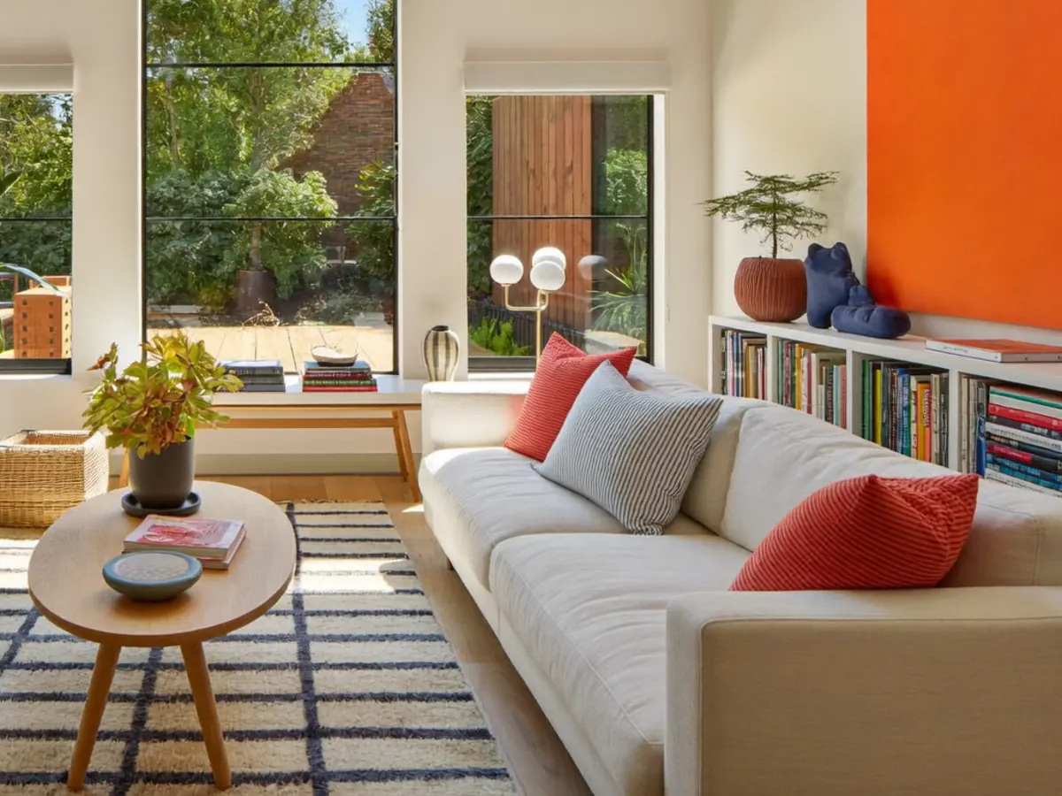 A finished new window installation viewed from inside a bright room