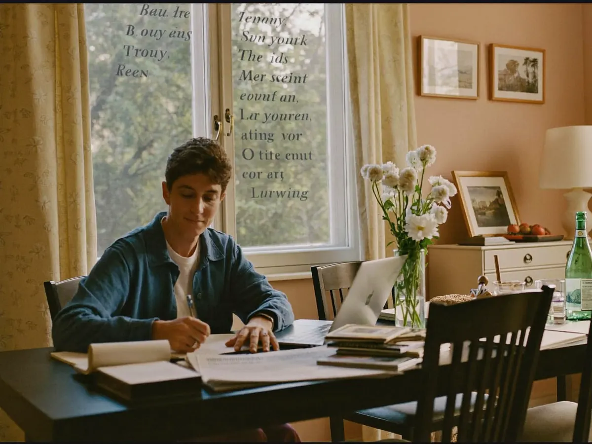 A homeowner reviewing window quotes on a laptop at a kitchen table